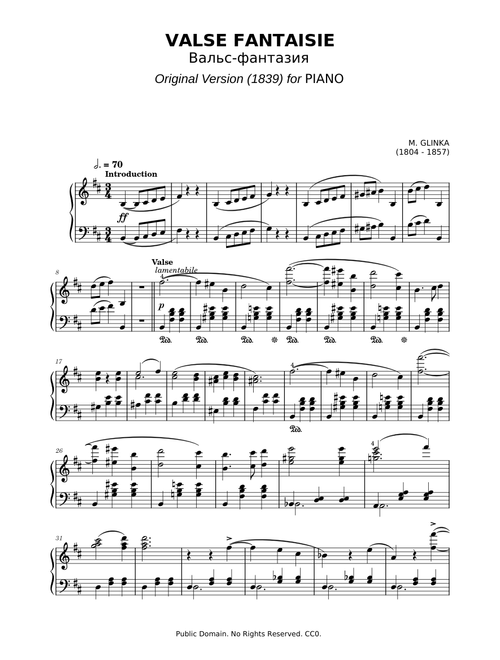 Valse-Fantaisie – Mikhail Glinka