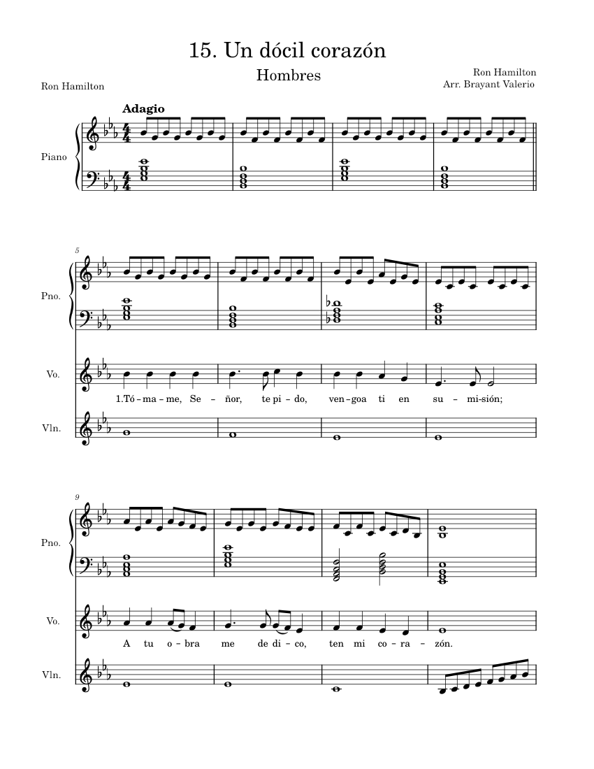 Corazon Docil Un dócil corazón Sheet Music for Piano, Vocals, Female, Male & more ...