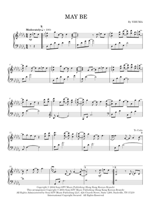 Maybe Yiruma Sheet Music for Piano (Solo) Easy | MuseScore.com