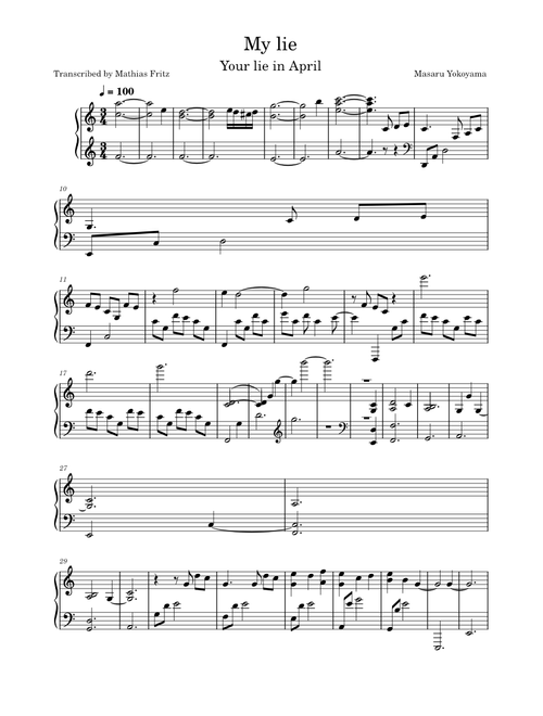 My lie (Shigatsu wa kimi no uso) - Your Lie in April