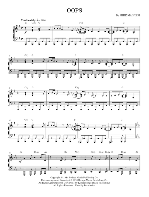 Jazz Fusion, Jazz Piano Solos v. 54 sheet music by rikiheck