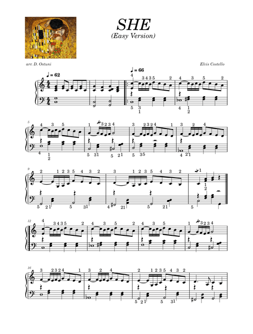 SHE -Charles Aznavour -Easy/Advanced Version - Free