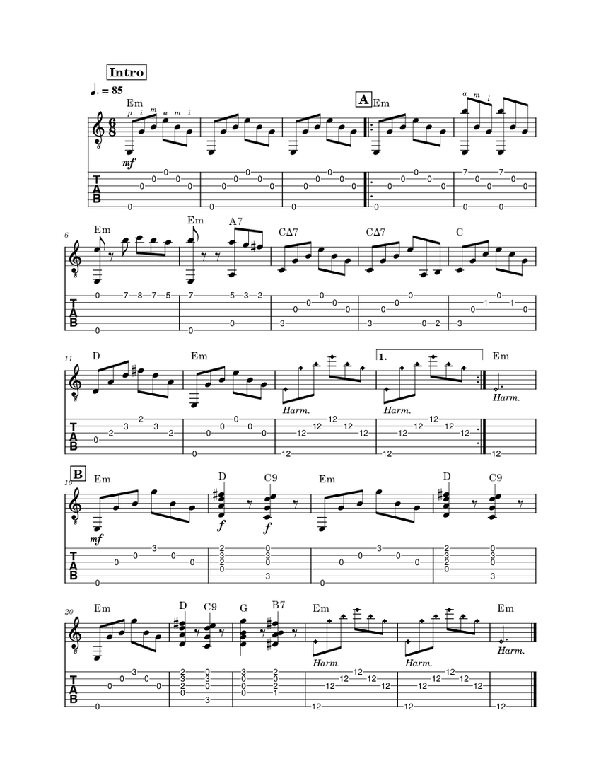 Nothing Else Matters Solo Tabs