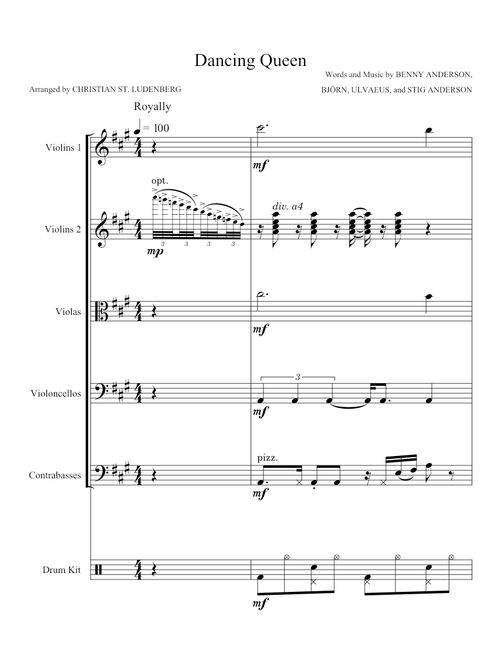 Dancing Queen – ABBA for String Ensemble in A Major