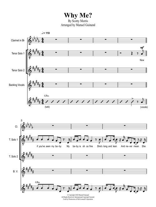 Why Me? (Arr. Manuel Guinand) - Big Bad Voodoo Daddy (Small Ensemble)