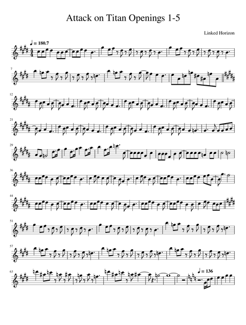 Attack on Titan Openings 1-5