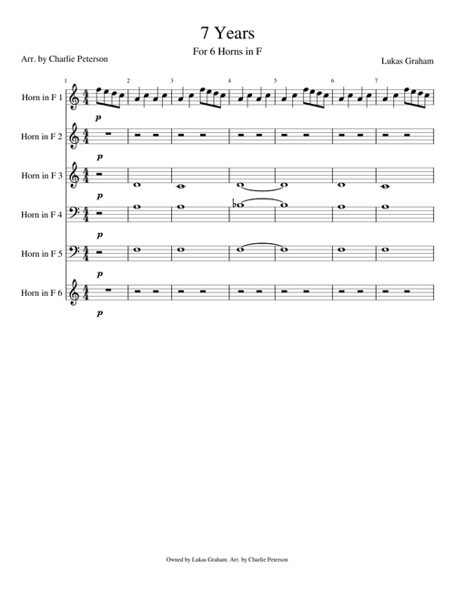 7 Years | 6 French Horns