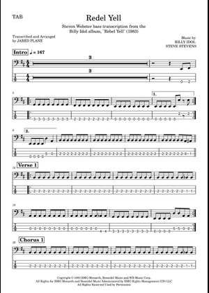 Rebel yell – Billy Idol Sheet Music with Chords for Guitar