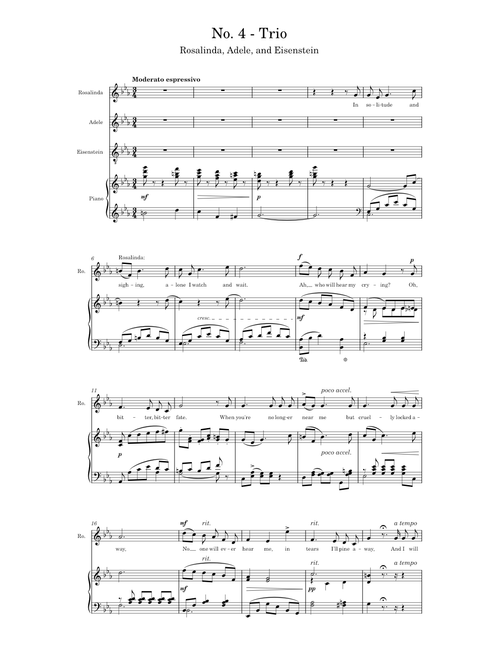 Die Fledermaus: Act I, No. 4 - Trio (Rosalinda, Adele, and Eisenstein)
