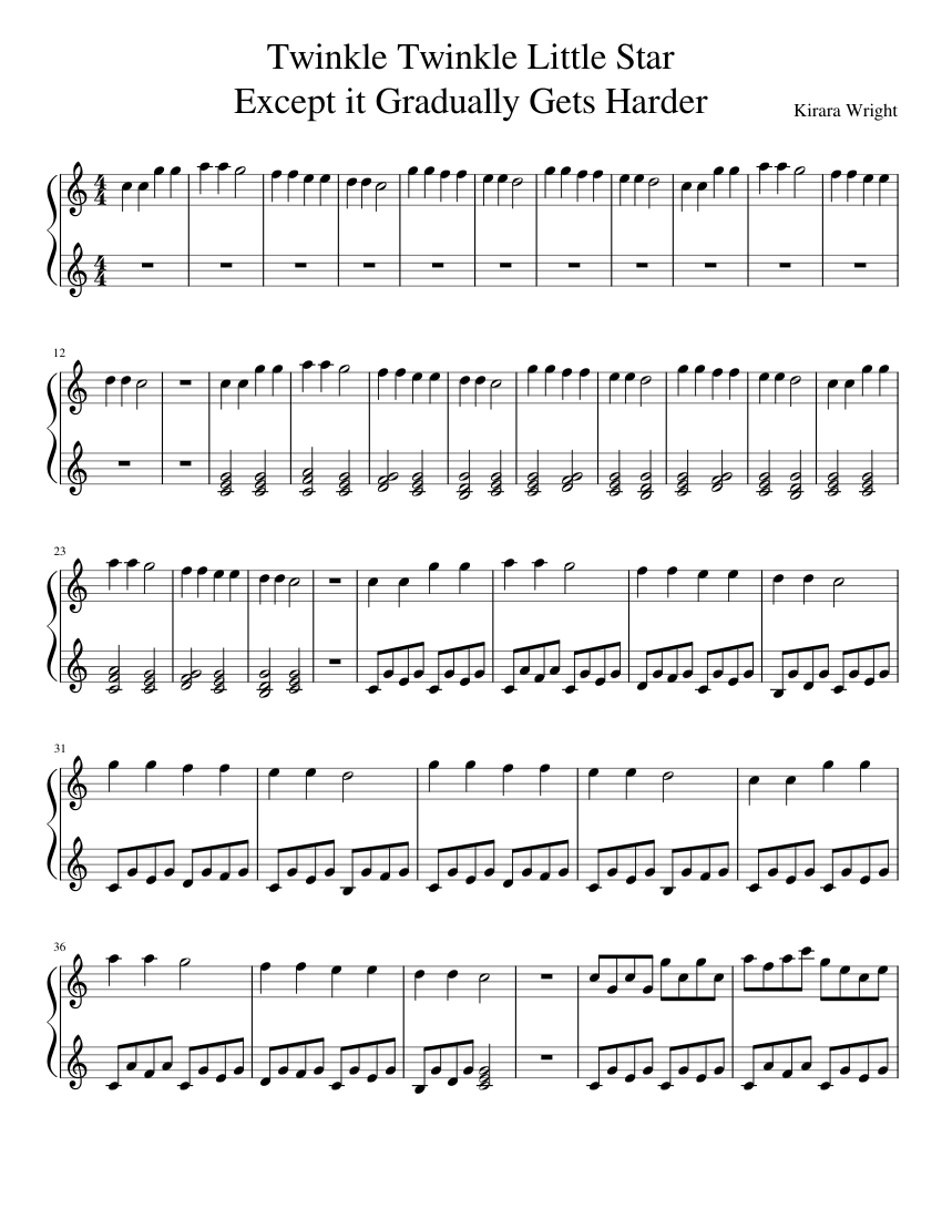 Twinkle twinkle little star piano sheet roblox outlet