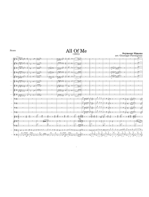 All of me – Seymour Simons (1931) Big Band