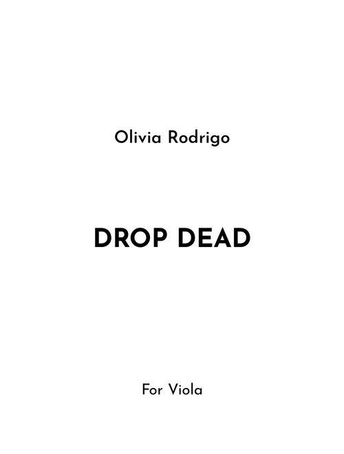 Drop Dead (Arr. Jireh J.) - Olivia Rodrigo (Viola Solo)