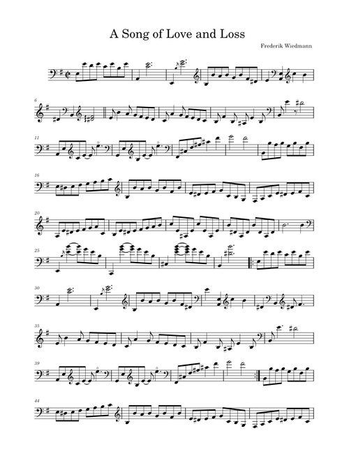 A Song of Love and Loss (no tenor clef for dummies)