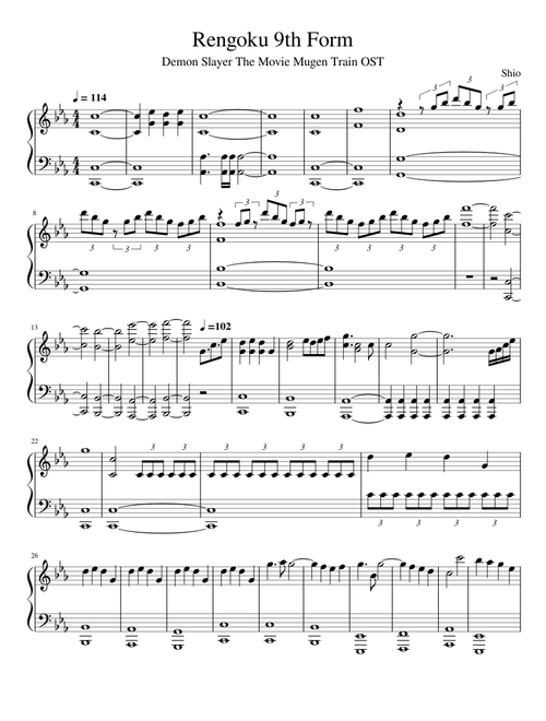 Demon Slayer Mugen Train - Rengoku 9th Form【Piano Arrangement】