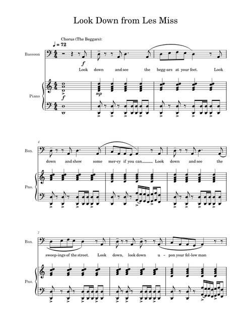 Look down beggars – Les Misérables