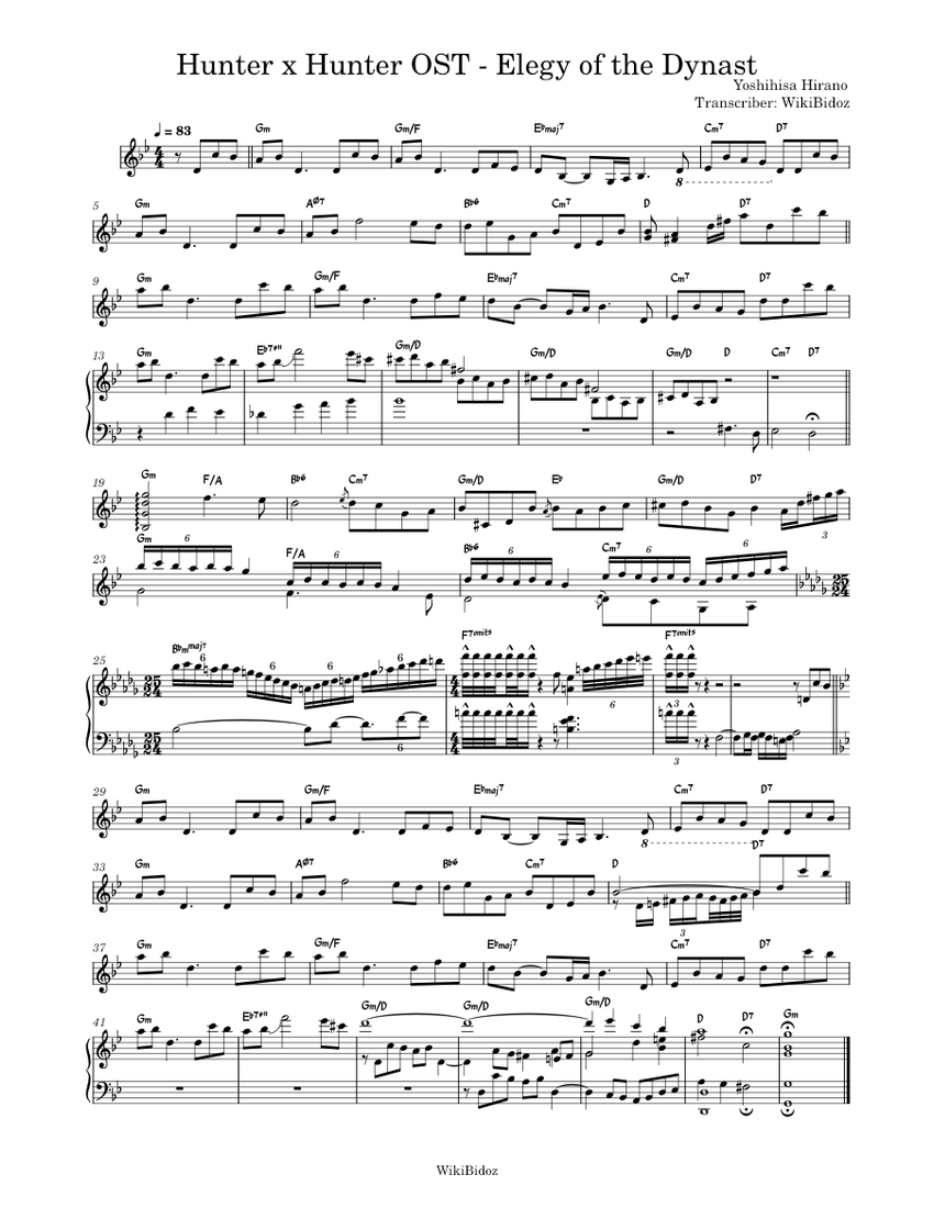 吹奏楽楽譜　ELEGY Elegy for the Victims of the Earthquake and Tsunami Sheet