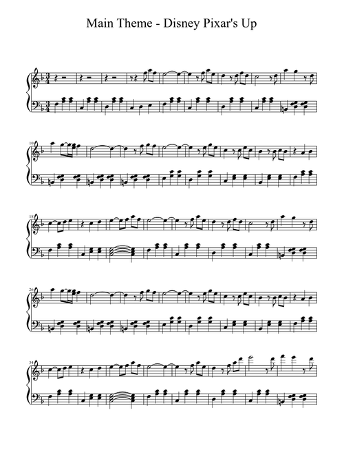 Disney Pixar: Up Theme Piano