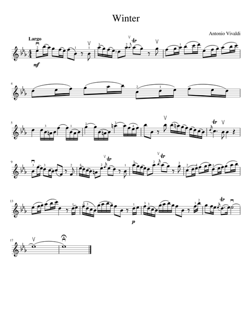 Winter Largo Vivaldi