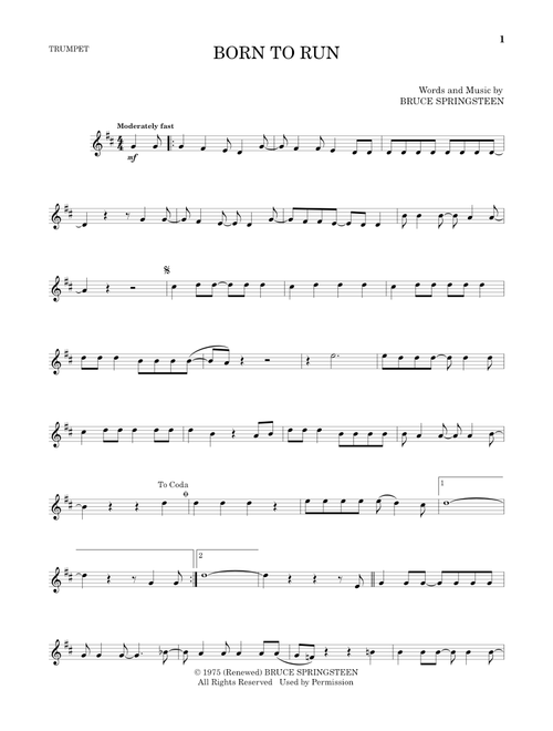 Born To Run - Bruce Springsteen (Trumpet Solo)