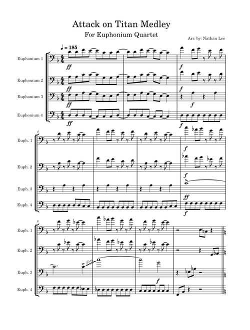Attack On Titan Medley | Low Brass Quartet