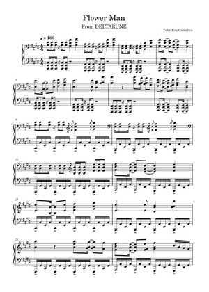 Flower Man – Toby Fox - DELTARUNE Chapter 5 OST Sheet Music for Piano ...