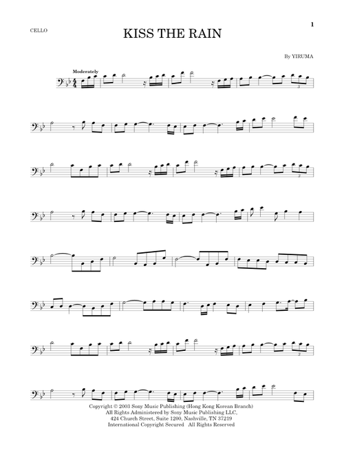 Kiss The Rain - Yiruma (Cello Solo)