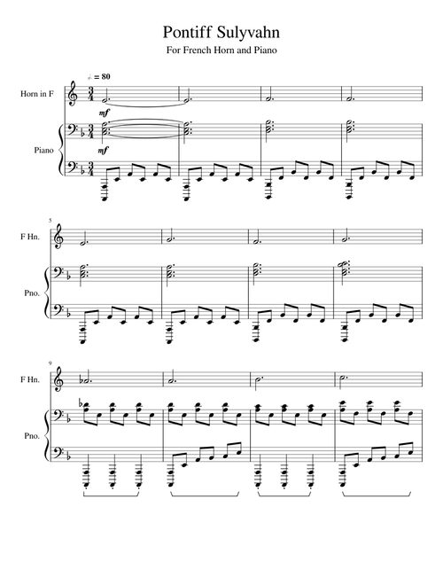 Pontiff Sulyvahn - French Horn and Piano