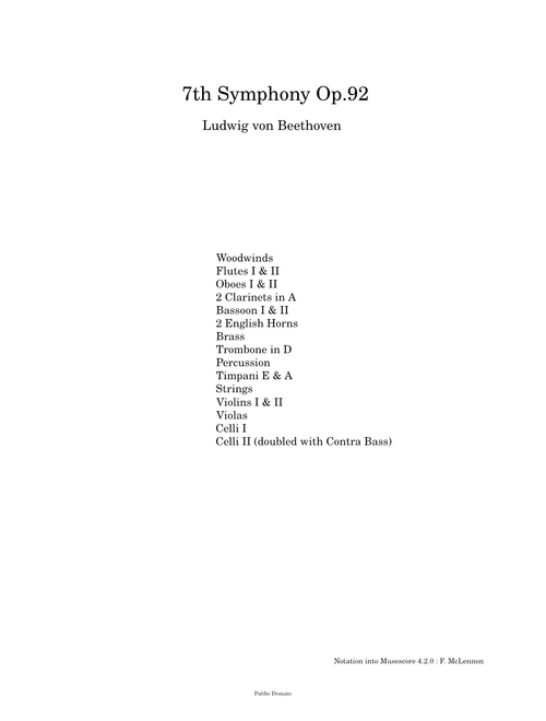 Symphony No.7, Op.92 – Ludwig van Beethoven