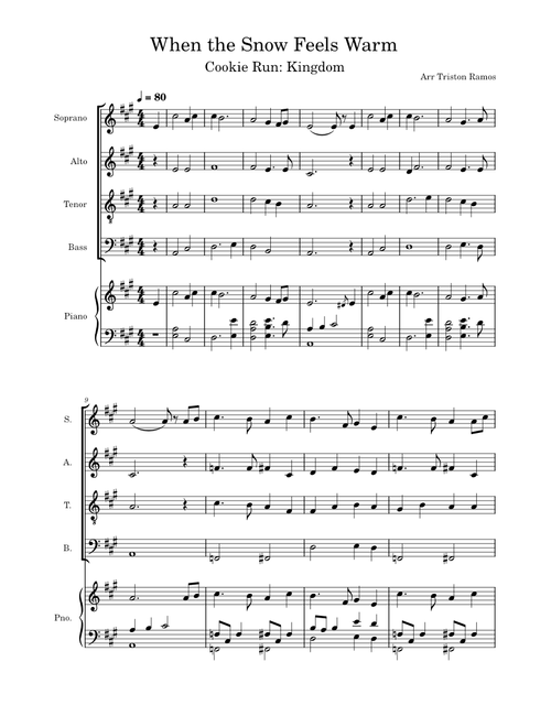 When the Snow Feels Warm (SATB and Piano)