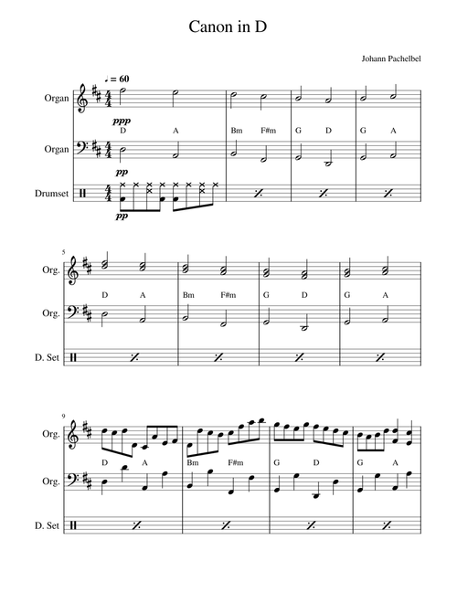 Canon in D  (Easy Organ)