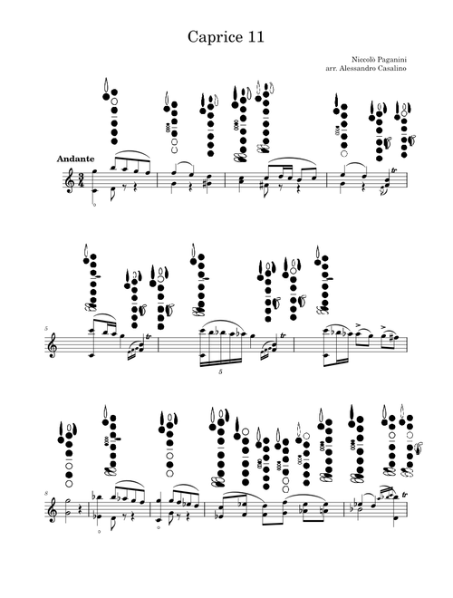 24 Caprices for Solo Violin, Op.1 (N° 11) – Niccolò Paganini