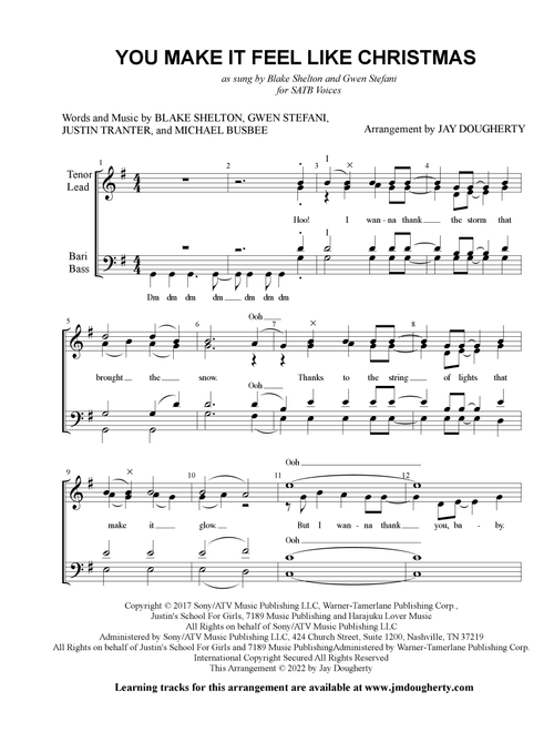 You Make It Feel Like Christmas (Arr. Jay Dougherty) - Gwen Stefani (Choral, SATB)