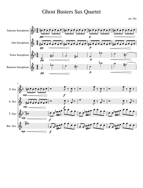 Ghost Busters Sax Quartet