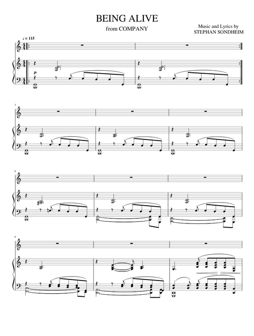 Being Alive (Piano)