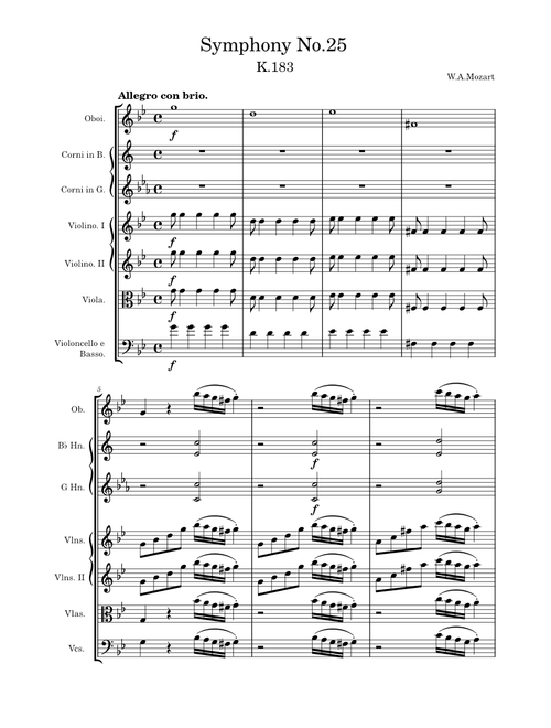 Symphony No.25 in G minor, K.183/173dB – Wolfgang Amadeus Mozart