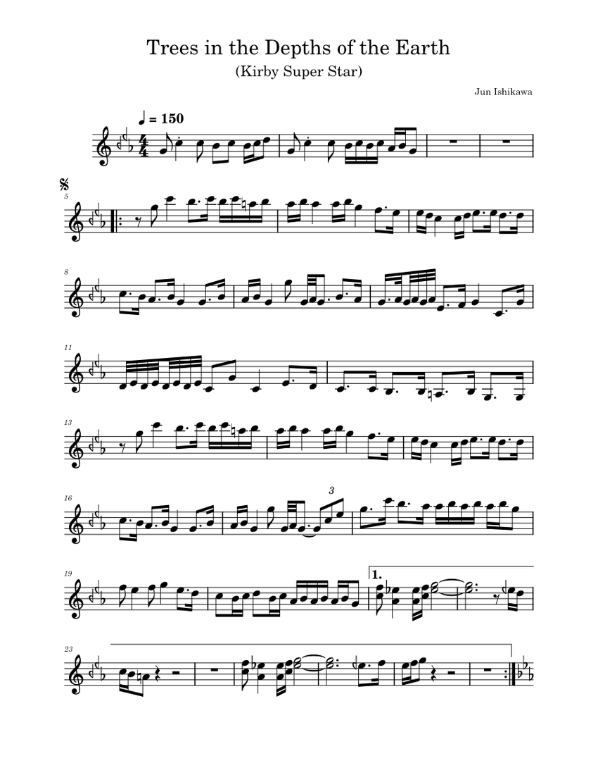 Trees in the Depths of the Earth – Jun Ishikawa Sheet Music