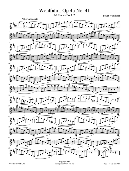 Wohlfahrt. Op.45 No. 41