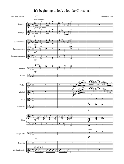 It's Beginning To Look Like Christmas (Arr. RobSoelkner) - Bing Crosby (Large Ensemble)