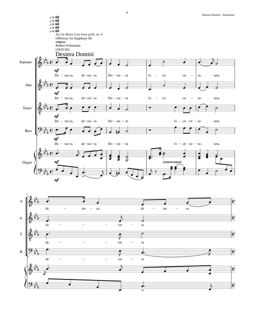Dextera Domini - Robert Schumann