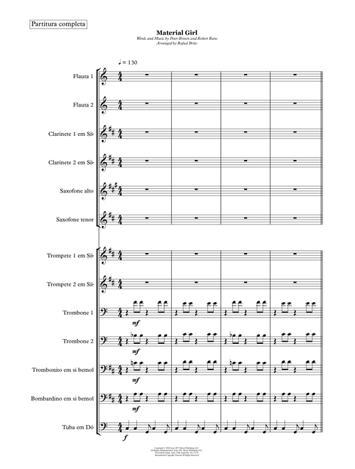 Material Girl (Arr. Rafael Brito) - Madonna (Small Ensemble)