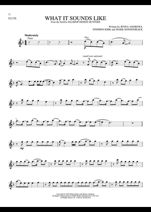 What It Sounds Like (KPOP Demon Hunters) – HUNTR/X Sheet Music for