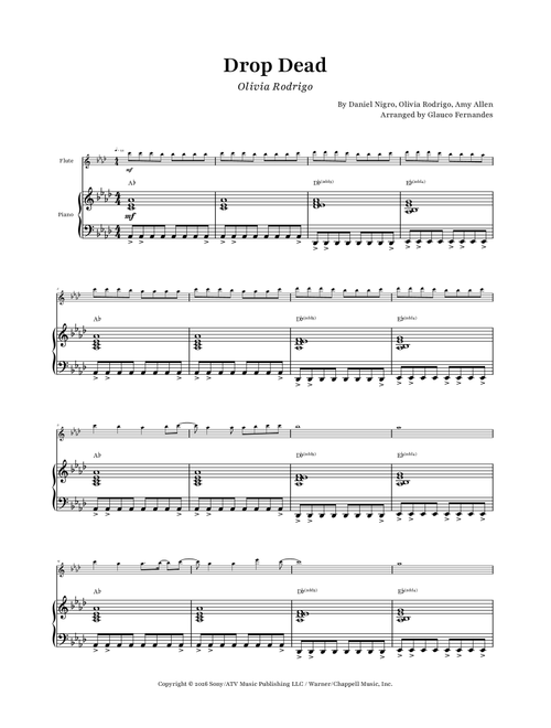 Drop Dead (Arr. Glauco Fernandes) - Olivia Rodrigo (Flute and Piano)
