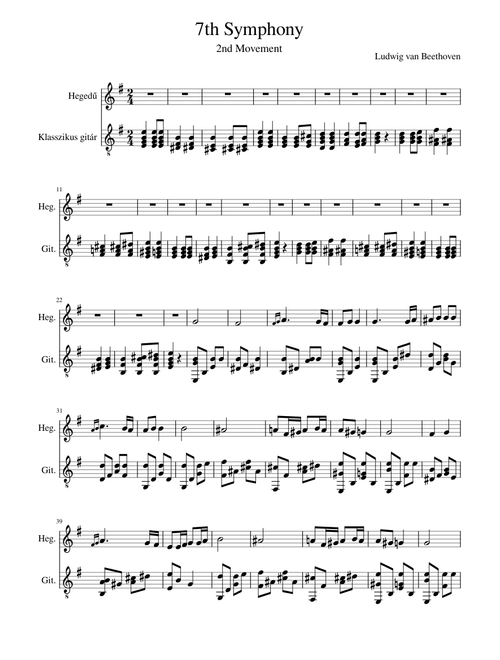 7th Symphony, 2nd Movement