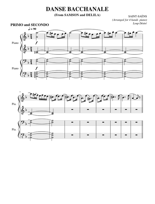 Samson et Dalila, Op. 47: Danse Bacchanale  – Camille Saint-Saëns DANSE BACCHANALE p