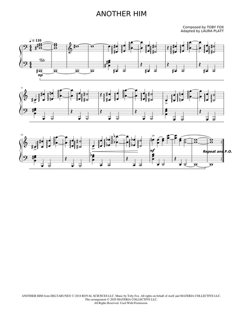 ANOTHER HIM (DELTARUNE Chapter 1 Piano Score) - Toby Fox