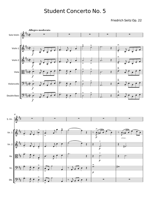 Student's Concerto No II - Friedrich Seitz