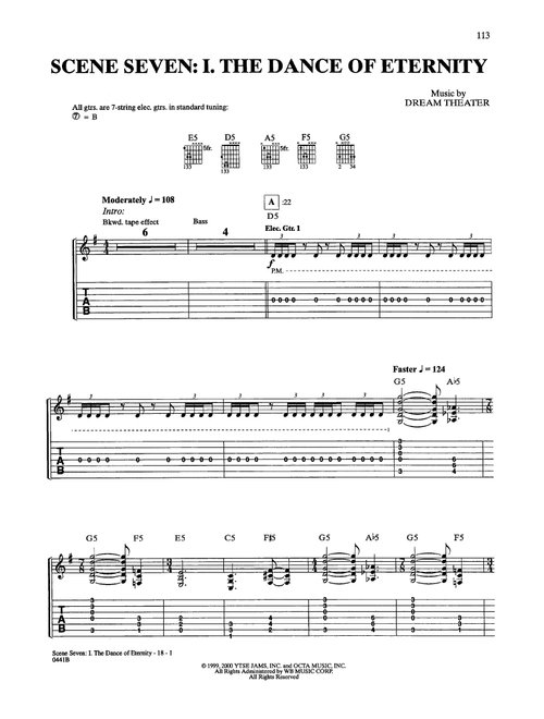 The Dance Of Eternity - Dream Theater (Guitar Tab)