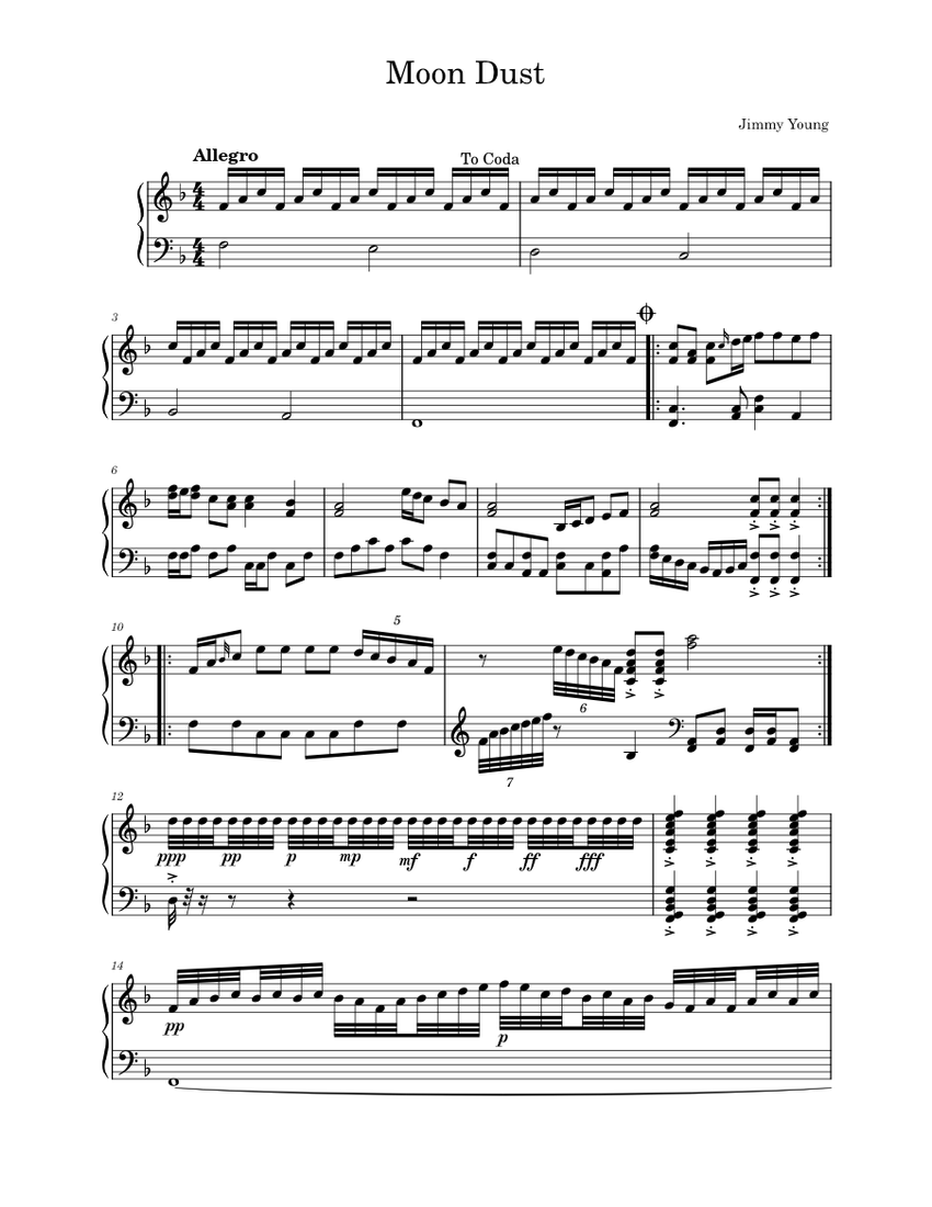 Moon Dust piano tutorial