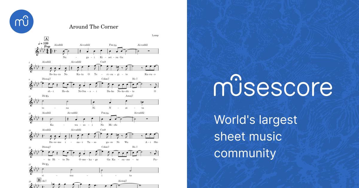 Around the Corner – Lamp Sheet Music with Chords for Piano