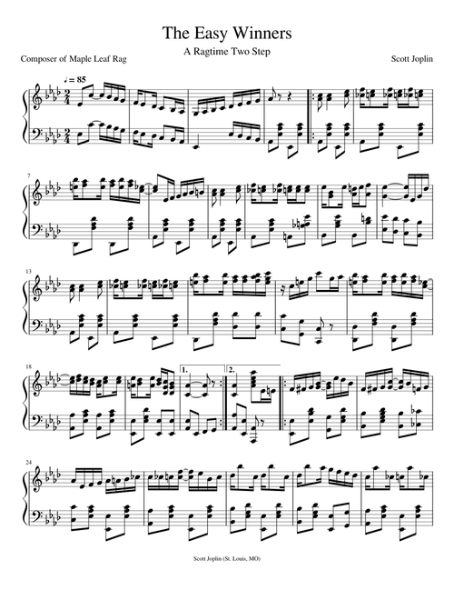 The Easy Winners by Scott Joplin